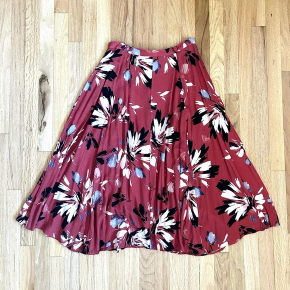 YUMI KIM celma midi skirt boho floral print button front anthropologie size L - Picture 9 of 9